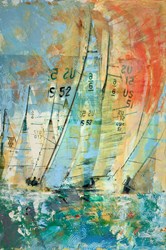 Legendary Voyage by Gill Storr - Original Painting on Stretched Canvas sized 39x59 inches. Available from Whitewall Galleries